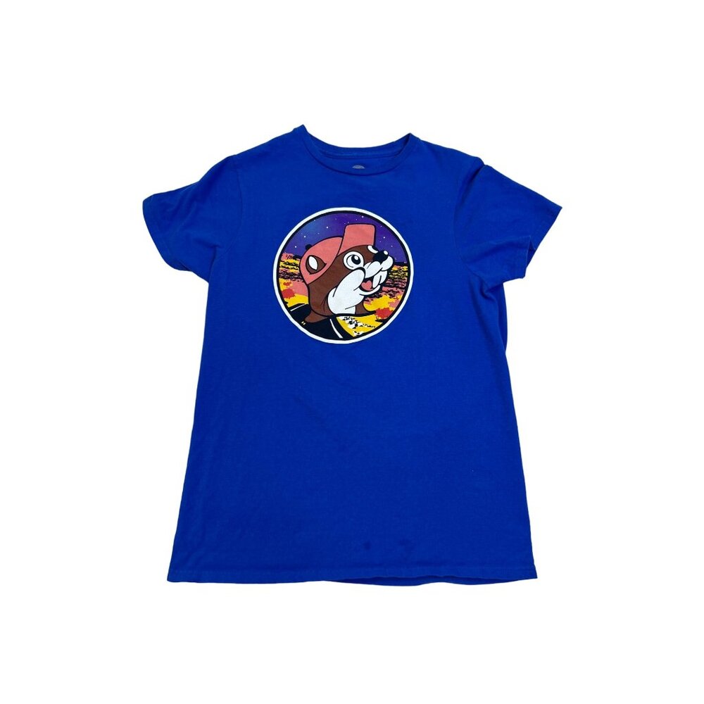 Buc-ee’s T Shirt Size S Blue Shine On Blue Graphic Tee Womens Size Small